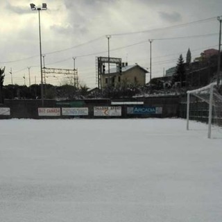 Ventimiglia: campo 'Morel' totalmente innevato, annullati gli allenamenti di oggi Ventimiglia: campo 'Morel' totalmente innevato, annullati gli allenamenti di oggi