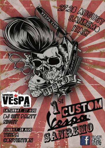 Sanremo: il 27 e 28 agosto prossimi appuntamento fuori dall'ordinario con il 'Custom Vespa 2016'