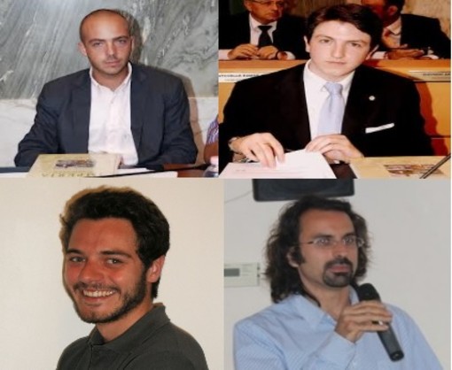 In alto da sinistra: Giorgio Montanari e Angelo Dulbecco, sotto Mauro Servalli e Davide Siccardi