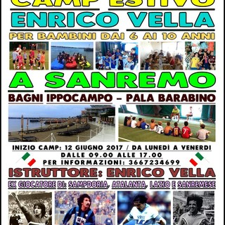 Calcio: a Sanremo dal 12 Giugno al via il Camp Estivo Enrico Vella