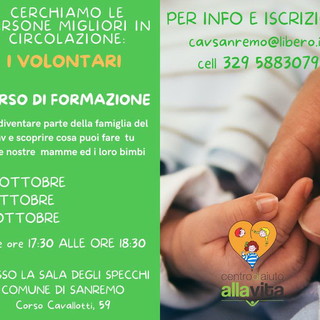 Sanremo: martedì prossimo al via il primo degli incontri in Comune del 'Centro aiuto alla vita' Sanremo: martedì prossimo al via il primo degli incontri in Comune del 'Centro aiuto alla vita'