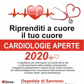 Anche l'Asl1 imperiese aderisce all'iniziativa “Cardiologie aperte”, si parte domani pomeriggio Anche l'Asl1 imperiese aderisce all'iniziativa “Cardiologie aperte”, si parte domani pomeriggio