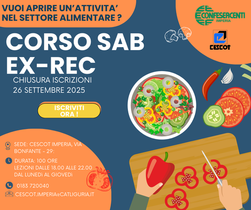 Corso abilitante per commercio e somministrazione alimenti (EX-REC)