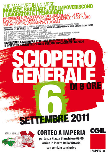 Sciopero Generale CGIL: il corteo ad Imperia "contro la manovra iniqua e sbagliata del governo"