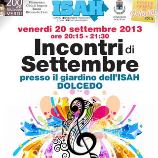 Dolcedo: stasera concerto della Filarmonica, offerto all’ISAH per la dodicesima edizione della rassegna “Porte aperte alla musica”