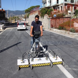 Il georadar in azione questa mattina