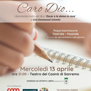 Sanremo: mercoledì al Casinò “Oscar e la dama in rosa” nell'adattamento dei giovani della parrocchia di San Siro