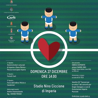 "Con il cuore in campo! Per Sergio". Ecco la formazione di politici imperiesi e dianesi. Appuntamento alle 14 al Nino Ciccione