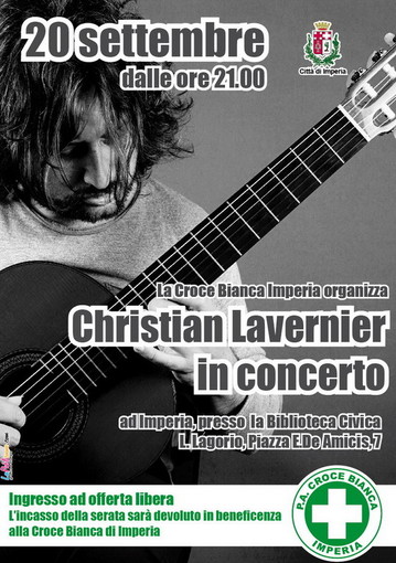 Imperia: domenica 20 settembre alle 21 il M° Christian Lavernier in concerto alla Biblioteca Lagorio