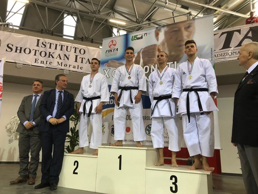 Arti marziali. Karate Sanremo, ottimo secondo posto ai Campionati Assoluti di Vernoli per la giovane promessa Christopher Pannese
