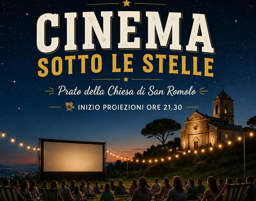 Sanremo: cinema sotto le stelle a San Romolo, tre serate gratuite tra film per famiglie e grandi emozioni nel prato della chiesa