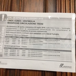 Riapertura della linea ferroviaria Cuneo-Ventimiglia: ennesimo slittamento in vista? Riapertura della linea ferroviaria Cuneo-Ventimiglia: ennesimo slittamento in vista?