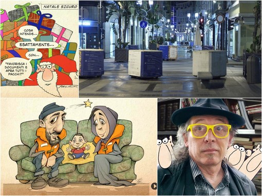 Sanremo: le vignette di Alessandro 'Palex' Prevosto e Laura Lapis per abbellire i cubi antiterrorismo durante le vacanze di Natale Sanremo: le vignette di Alessandro 'Palex' Prevosto e Laura Lapis per abbellire i cubi antiterrorismo durante le vacanze di Natale