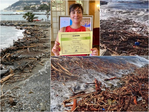 L'assessore Lucia Artusi con il riconoscimento della ditta 'Saviola' L'assessore Lucia Artusi con il riconoscimento della ditta 'Saviola'