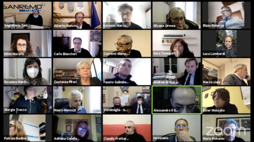 Il consiglio comunale di Sanremo in videoconferenza Il consiglio comunale di Sanremo in videoconferenza