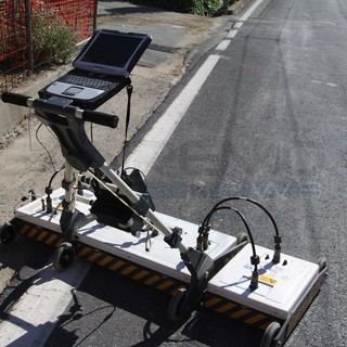 Il georadar in azione a La Vesca