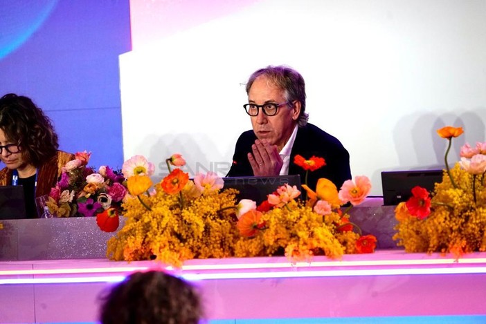 Alberto Biancheri in conferenza stampa al Casinò di Sanremo Alberto Biancheri in conferenza stampa al Casinò di Sanremo