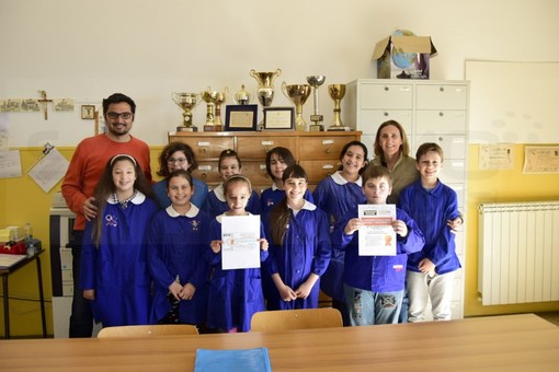 Sanremo: la 'quinta' della scuola Primaria di Coldirodi sul podio al concorso nazionale sullo spreco alimentare (Foto)