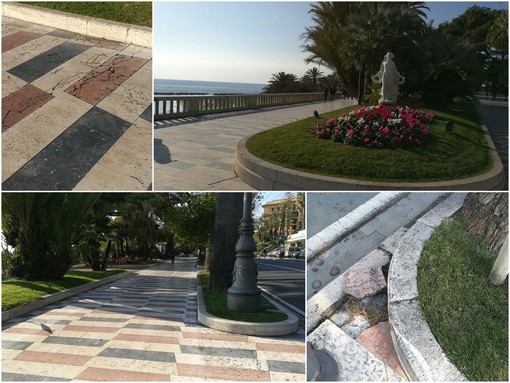 Sanremo: affidati i lavori per il restyling dei marmi e della pavimentazione della passeggiata Imperatrice (foto)