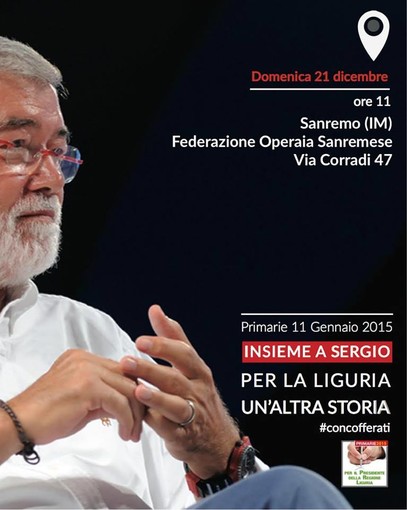 Sanremo: Sergio Cofferati domani in città. Il candidato alle Primarie incontrerà i cittadini presso la Federazione Operaia