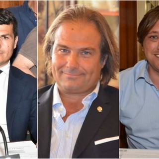 Da sinistra: Daniele Ventimiglia (Lega), Luca Lombardi (FdI) e Simone Baggioli (FI)