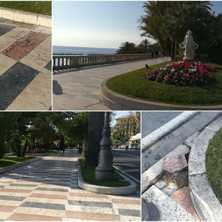Sanremo: affidati i lavori per il restyling dei marmi e della pavimentazione della passeggiata Imperatrice (foto)