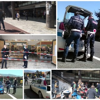 Sanremo: controlli della Municipale all'uscita della A10, nessun turista in arrivo. All'Annonario tutti in coda (Foto)