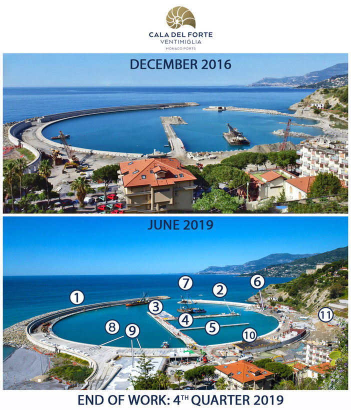 Ventimiglia: conferma della Monaco Ports &quot;Ad oggi l'82% delle opere marittime è stato completato&quot; (Foto)