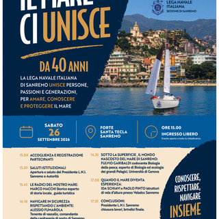“Il mare ci unisce”: al Forte di Santa Tecla la Lega Navale Italiana di Sanremo celebra 40 anni di storia “Il mare ci unisce”: al Forte di Santa Tecla la Lega Navale Italiana di Sanremo celebra 40 anni di storia