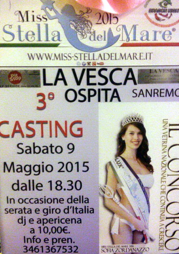 Sanremo: questa sera al 'Pit Stop La Vesca' il casting per il concorso 'Miss Stella del Mare 2015'