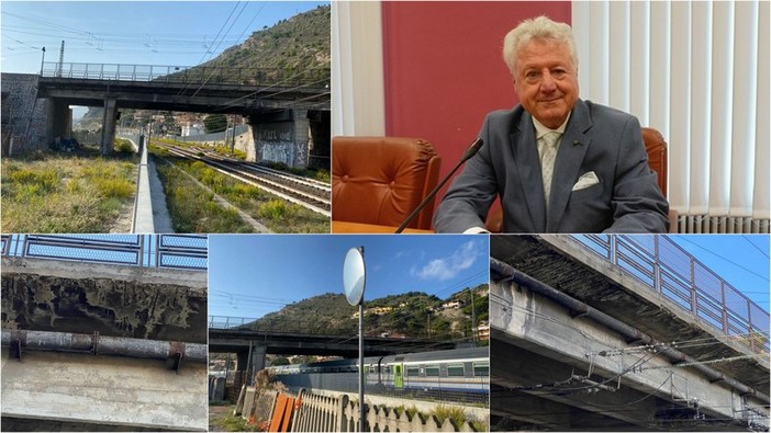 Ventimiglia, Scullino: "Cavalcavia di Nervia in pessime condizioni, è necessaria una verifica statica" (Foto)