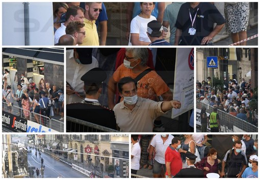 Milano-Sanremo 2020: all'arrivo serie di controlli delle forze dell'ordine per evitare gli assembramenti (Foto)