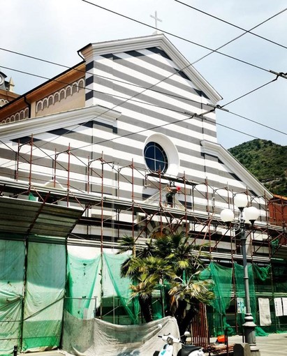 Ventimiglia: quasi ultimato il restauro della facciata della chiesa di Sant'Agostino