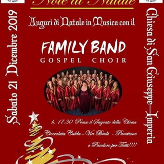 Imperia: domani sul Sagrato della Chiesa di San Giuseppe il concerto con la 'Family Band Gospel Choir' Imperia: domani sul Sagrato della Chiesa di San Giuseppe il concerto con la 'Family Band Gospel Choir'