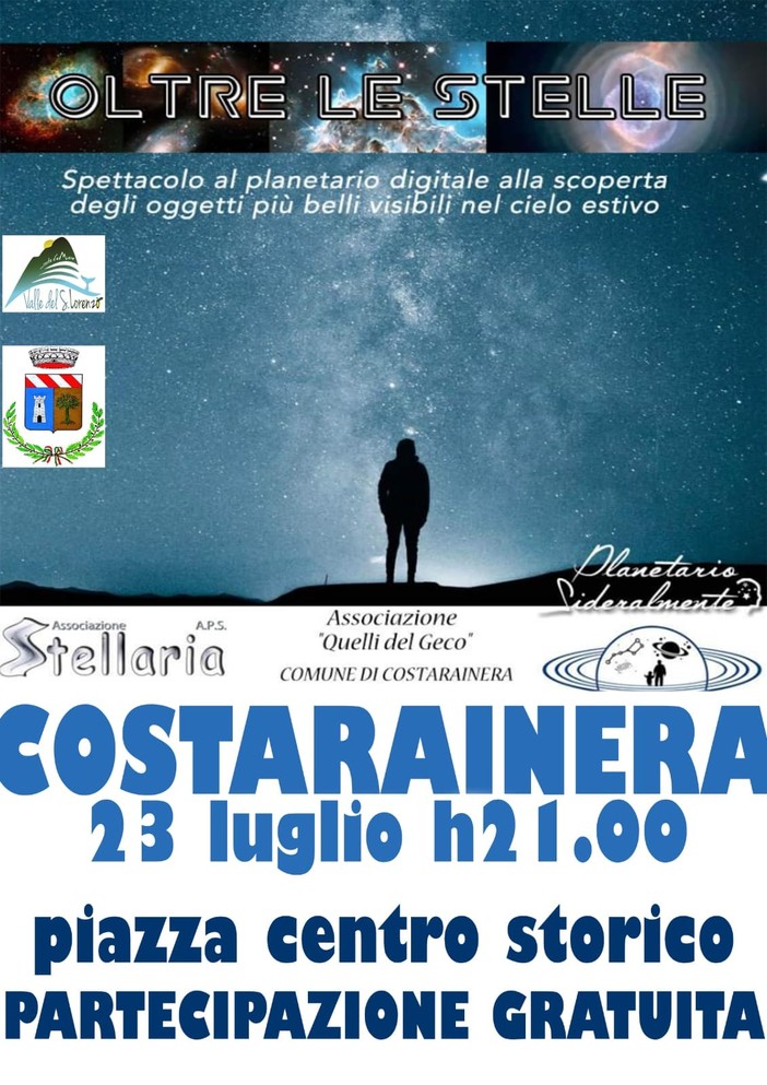 Costarainera: l'associazione culturale 'Quelli del geco' organizza "Oltre le stelle, spettacolo al planetario"