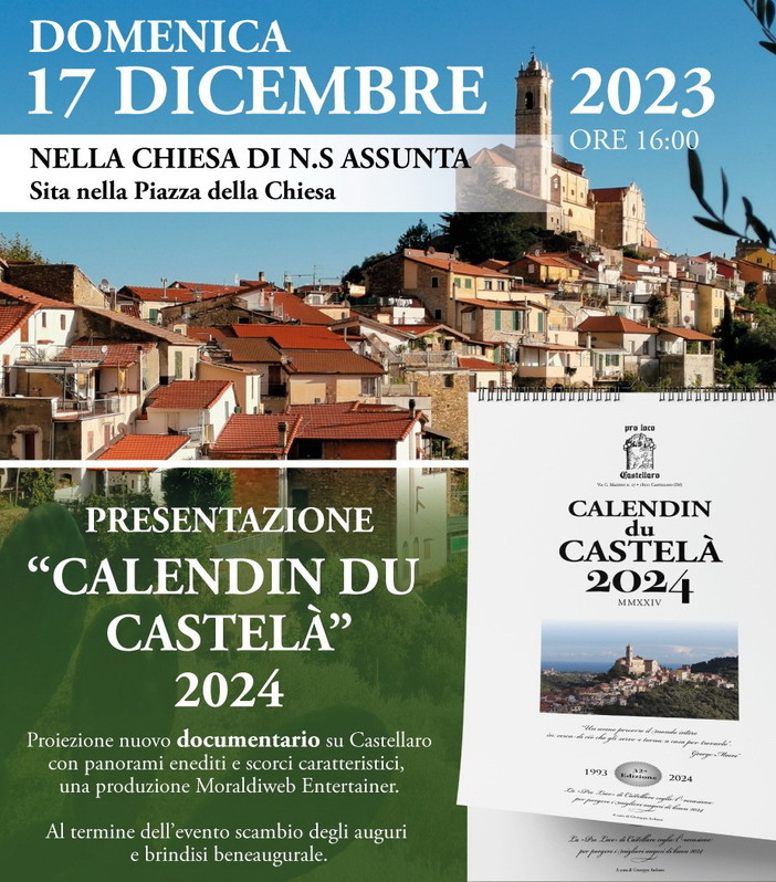 Castellaro: domenica prossima la presentazione del ‘Calendin di Castelà’ alla sua 32a edizione Castellaro: domenica prossima la presentazione del ‘Calendin di Castelà’ alla sua 32a edizione
