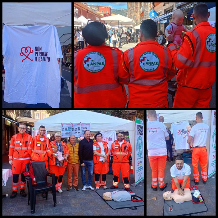 Manovre salvavita e prevenzione cardiovascolare, la Croce Verde Intemelia scende in piazza per sensibilizzare Ventimiglia (Foto) Manovre salvavita e prevenzione cardiovascolare, la Croce Verde Intemelia scende in piazza per sensibilizzare Ventimiglia (Foto)