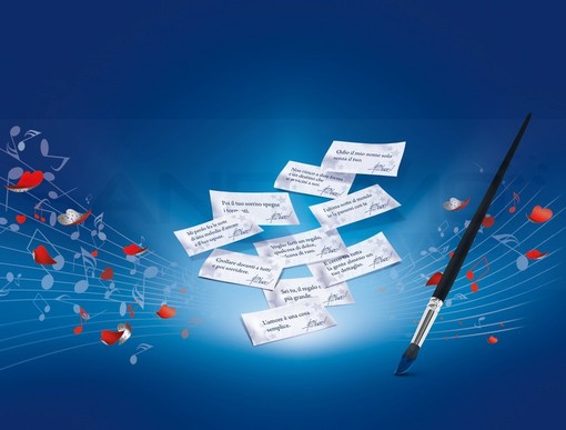 Con Tiziano Ferro a Sanremo arriva il maxi 'cartiglio' lungo 200 metri dei mitici Baci Perugina