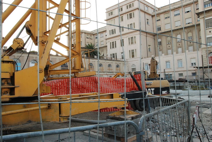 Il cantiere del pronto soccorso di Sanremo Il cantiere del pronto soccorso di Sanremo