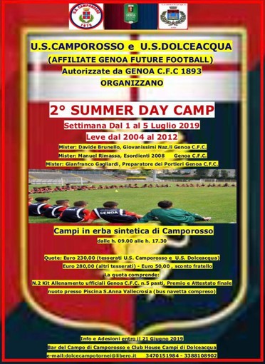 Calcio giovanile. Conto alla rovescia per il 2° Summer Day Camp organizzato da US Camporosso e US Dolceacqua