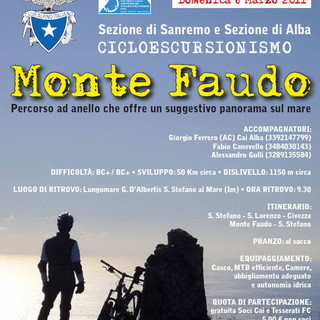 Domenica 6 marzo una giornata di 'Cicloescursionismo' al Monte Faudo