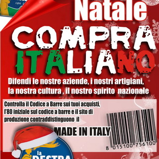 La Federazione della Destra di Imperia chiede di 'comprare italiano' per Natale