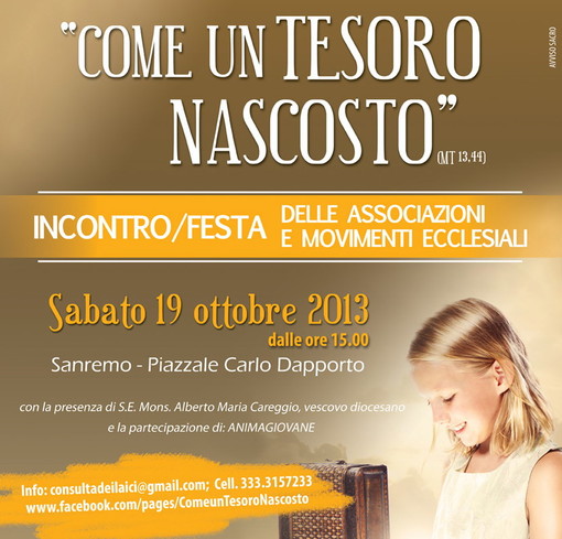 Sabato prossimo a Sanremo, grande incontro del laicato cattolico in occasione dell'Anno della Fede