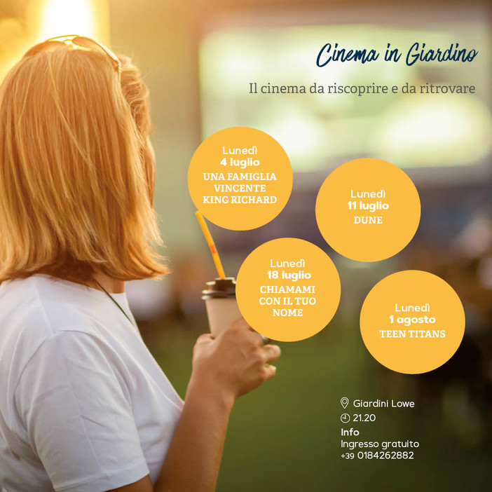 Bordighera: questa sera cinema all'aperto per i più piccoli con “Teen Titans Go! Il film” Bordighera: questa sera cinema all'aperto per i più piccoli con “Teen Titans Go! Il film”