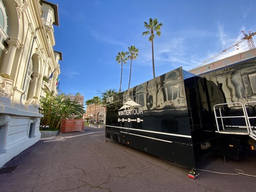 Il camion Rai davanti al Casinò Il camion Rai davanti al Casinò