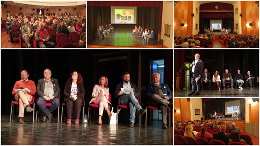 Verso le amministrative, confronto tra i candidati sindaco di Ventimiglia al teatro comunale: le proposte per il settore florovivaistico (Foto e video)