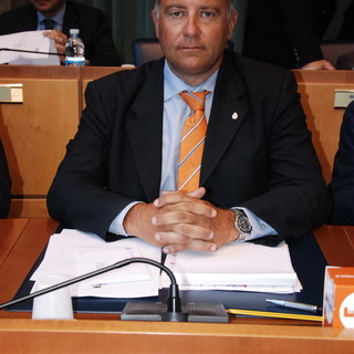 Il presidente del Consiglio comunale di Imperia Diego Parodi oggi a Genova al 'Giorno della Memoria'