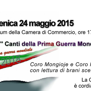 Canti della 'Prima Guerra Mondiale' all'Auditorium della Camera di Commercio di Imperia con il Coro Mongioje ed il Monte Saccarello