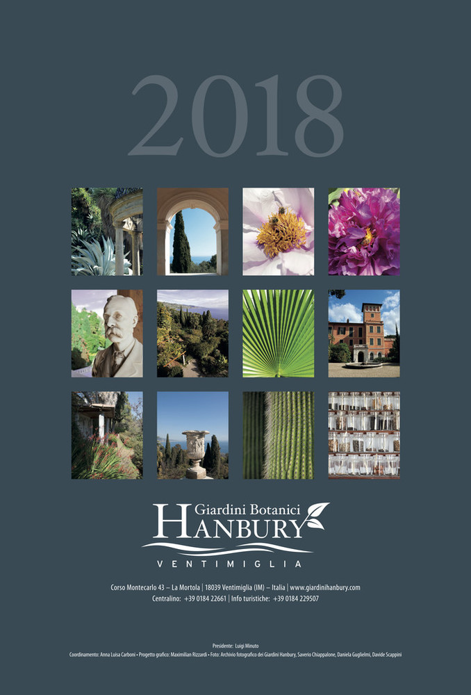 Ventimiglia: nel prossimo fine settimana i visitatori dei Giardini Hanbury avranno in omaggio il calendario 2018