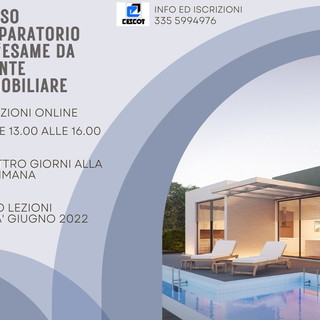 Con il Cescot Confesercenti di Imperia corso online preparatorio per l’esame da agenti immobiliari
